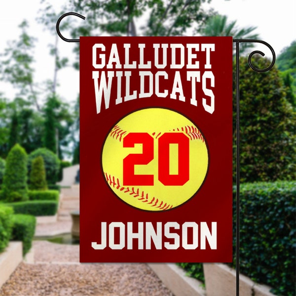 Softball With Flag Etsy