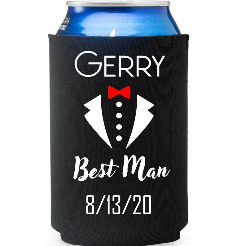 Best Man gift koozie Wedding gift for best man Wedding Etsy