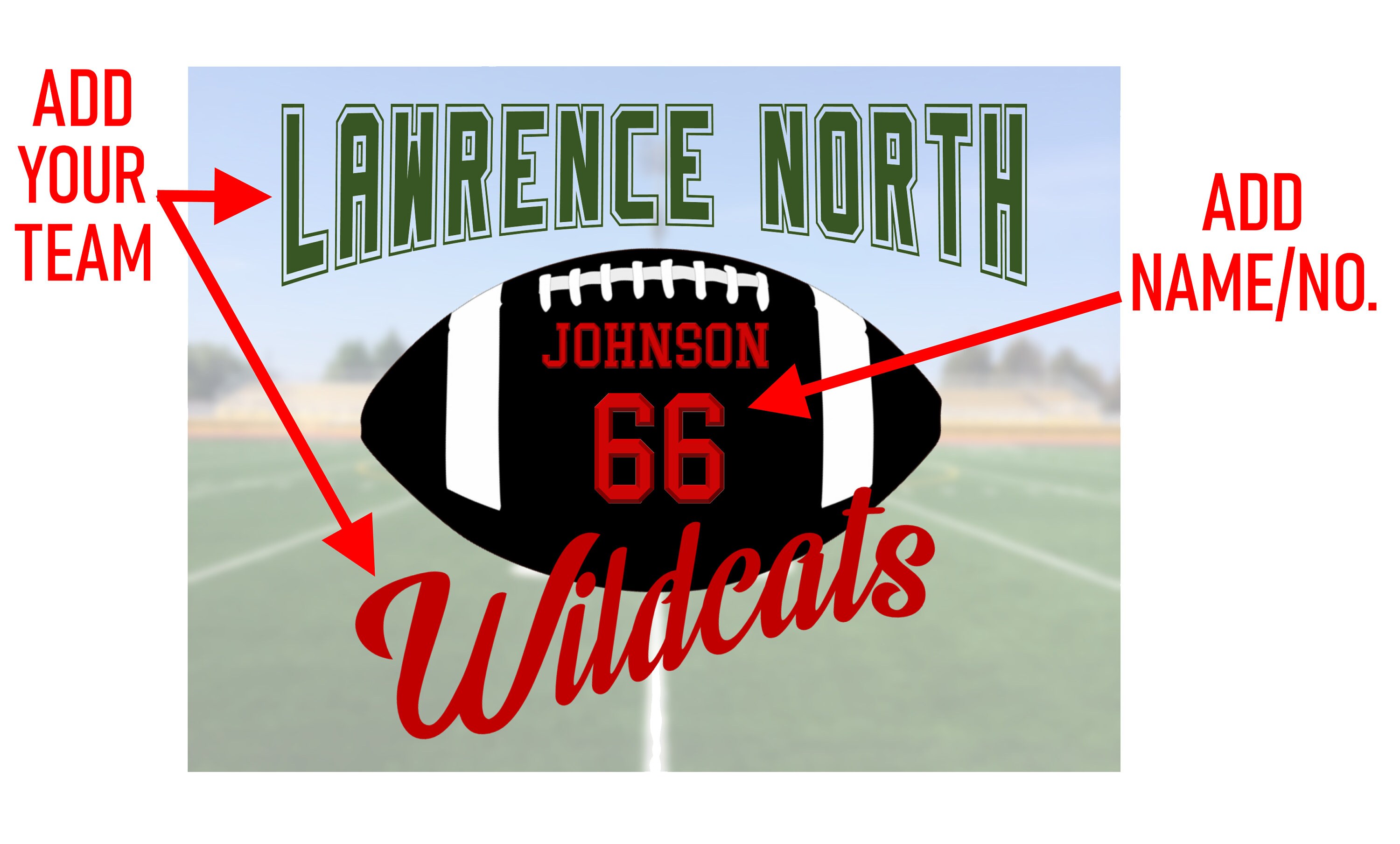 Custom Football Player Sign Custom Metal Football Sign Etsy