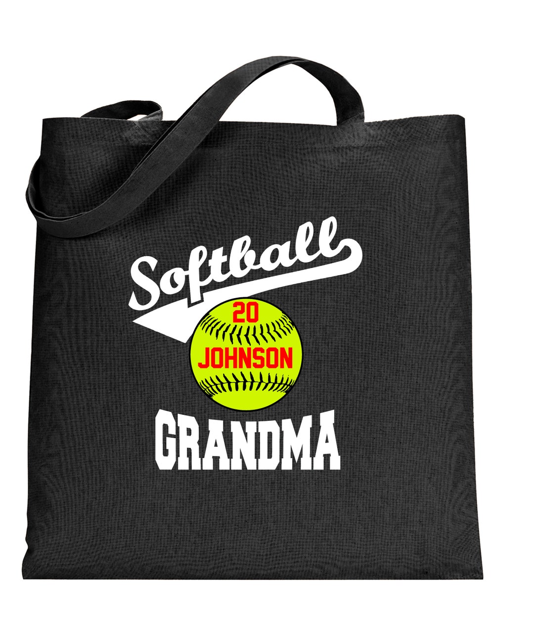 Softball Grandma Tote Bag 14x 16 Custom Softball Etsy