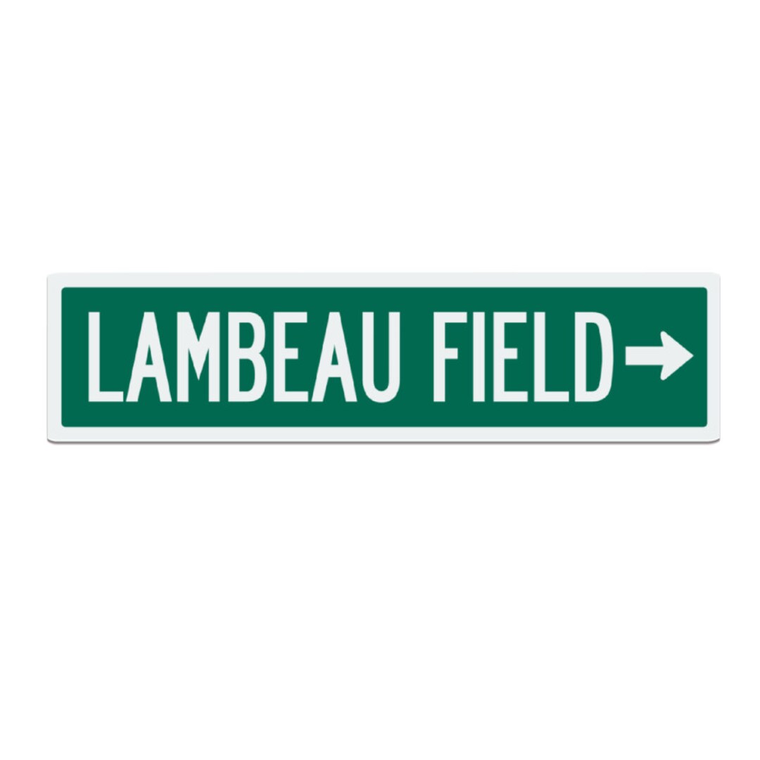 Lambeau Field Street Sign Lambeau Field 24 X 6 Etsy