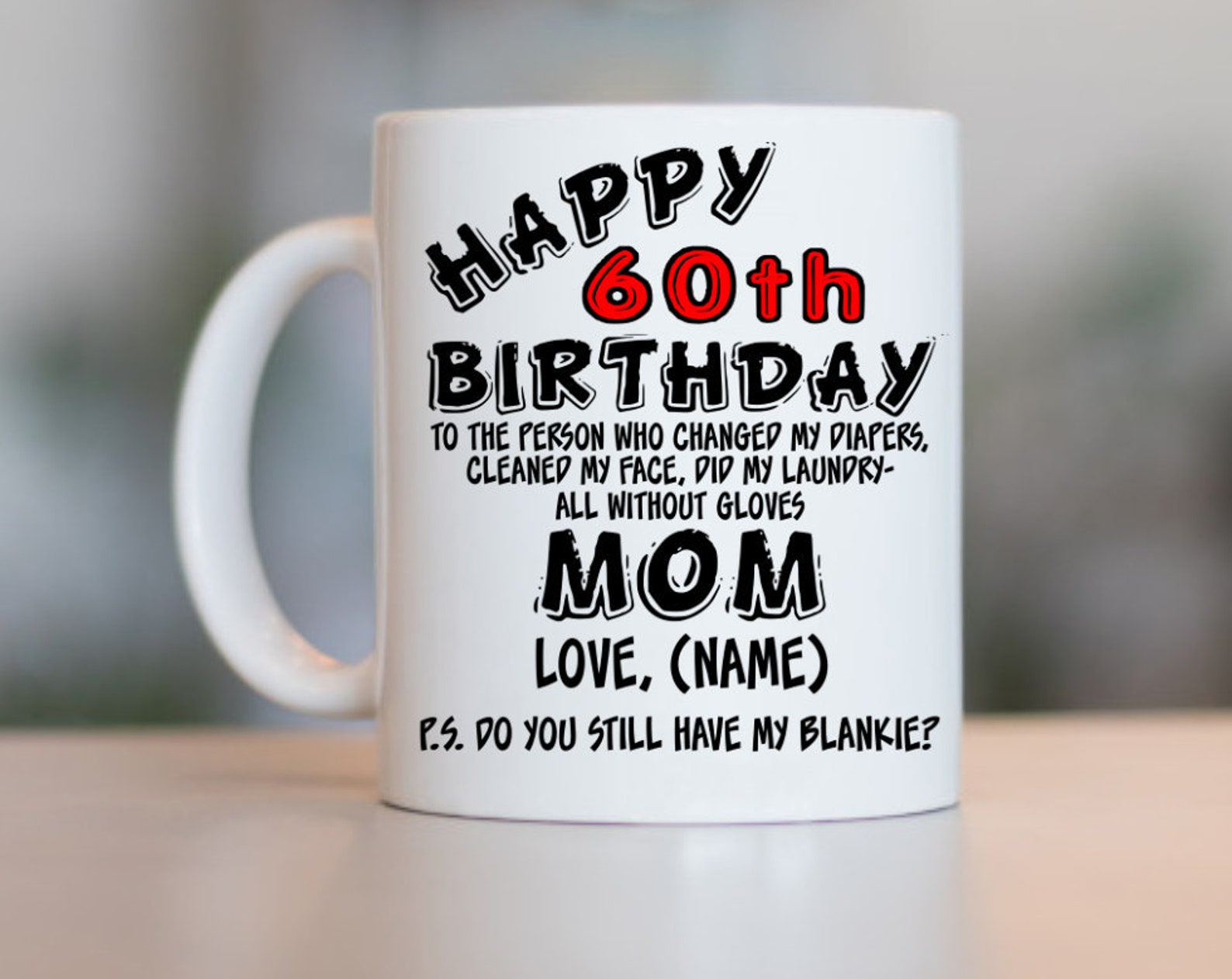 60th birthday gift for Mom 60th Mom birthday mug 60 year old Etsy