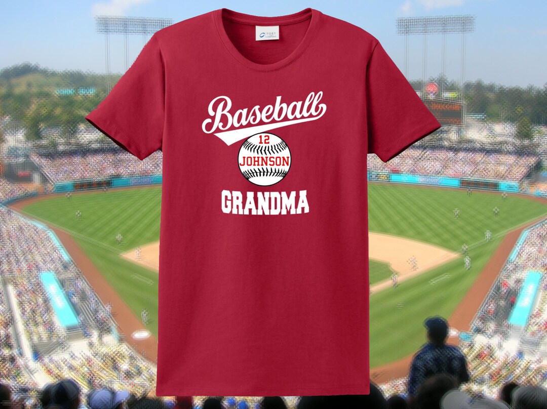 Baseball Grandma Custom Shirt Customized Baseball Grandma Etsy