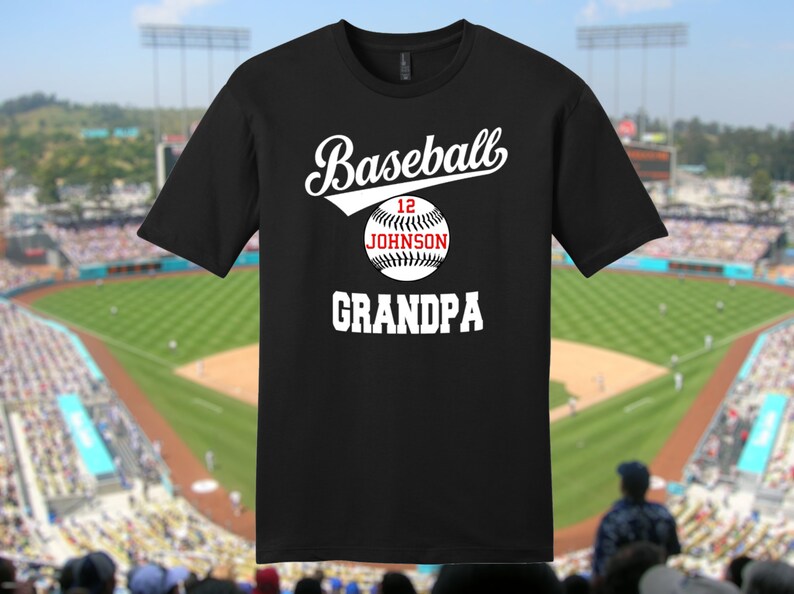 Baseball Grandpa Custom Shirt Customized Baseball Grandpa Etsy