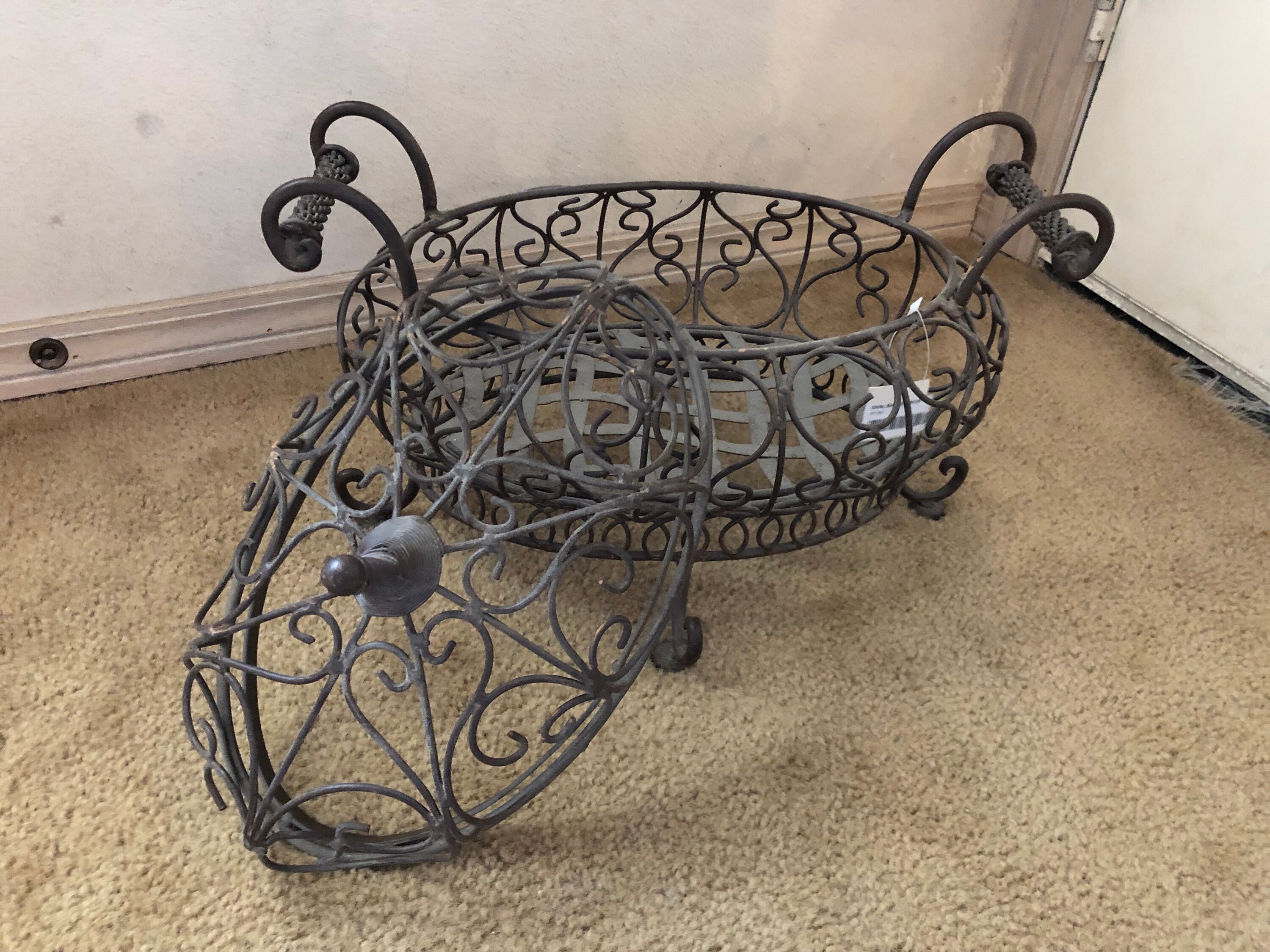 Wire Basket With Lid Etsy