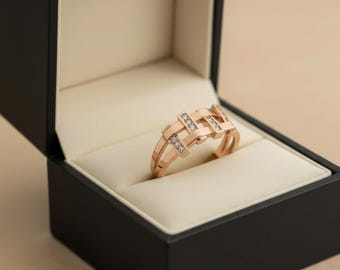 Anillo minimalista de plata de ley, delicado anillo apilable, joya para regalar a diario.