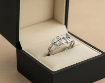 Anillo minimalista de plata de ley, delicado anillo apilable, joya para regalar a diario.
