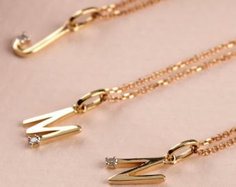 Dainty Letter Necklace,Everyday Minimal Gift,Dainty Name Jewelry