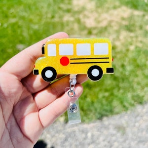 Ride The Bus | Bus Badge Reel | School Bus Badge Reel | Retractable Badge Reel