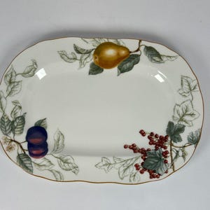 Piatto da portata ovale Charter Club Summer Grove Grande piatto ovale da frutta Macy's 14" 1997