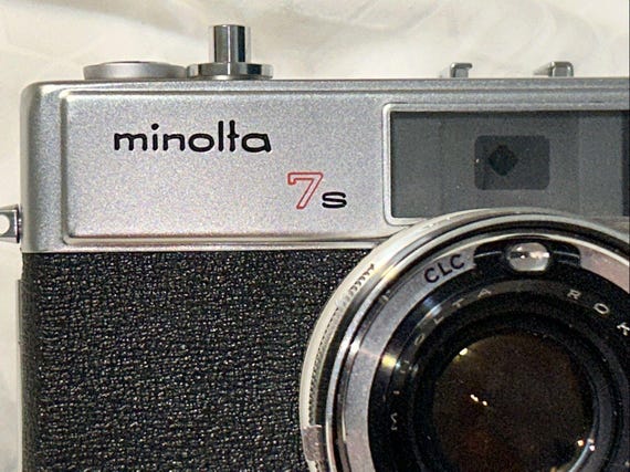 Minolta Hi-matic 7S Rangefinder Camera W/ Original 2 Part Case