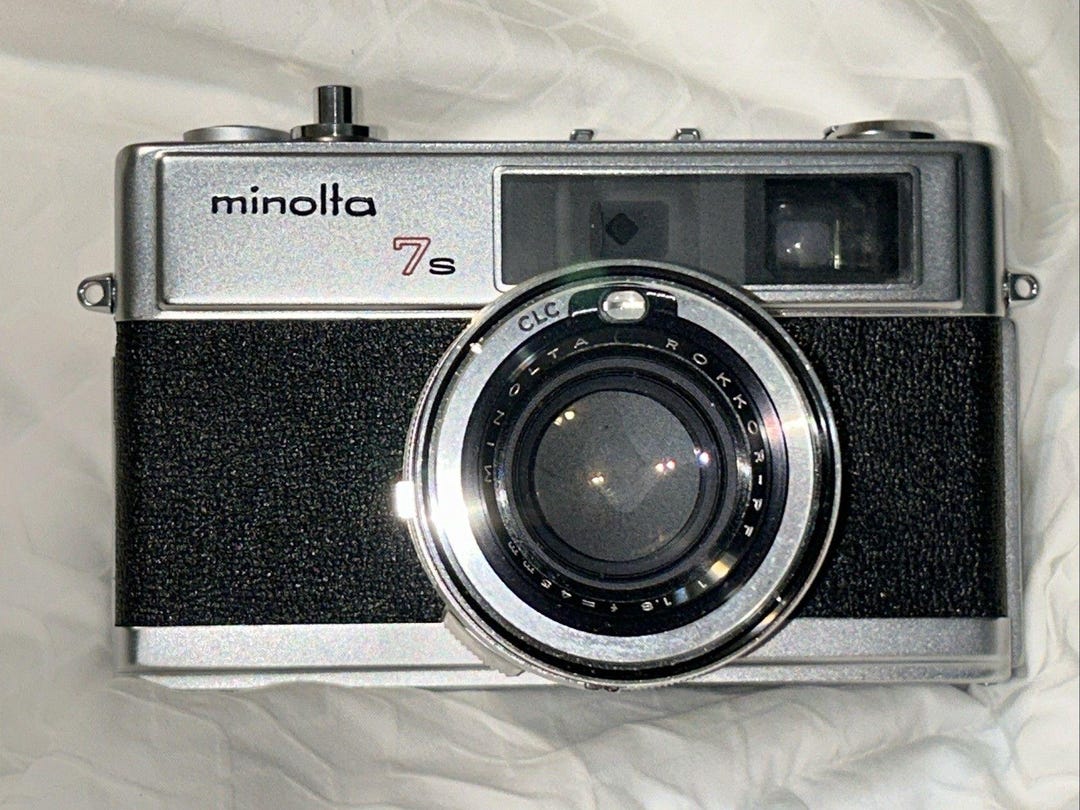 Minolta Hi-matic 7S Rangefinder Camera W/ Original 2 Part Case