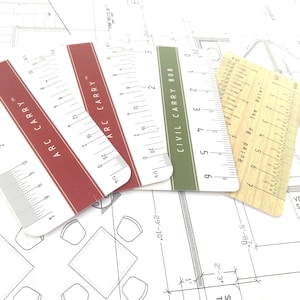 Travel + Every Day Carry Handheld Architect Scale & Ruler Professional Designer Gift Set