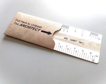 Architect Christmas Card: Arc Carry Scale with Pull Here to Unleash the Architect + Envelope