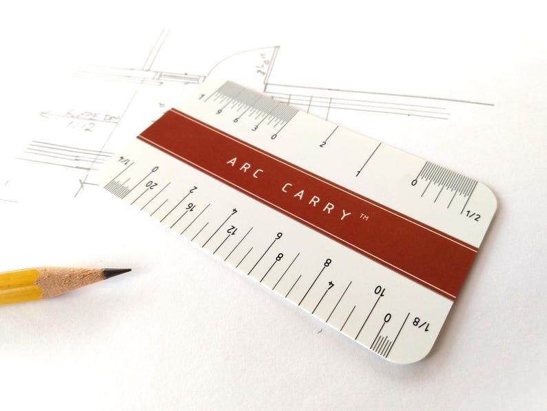 Architect Christmas Card: Arc Carry Scale with Pull Here to Unleash the Architect + Envelope Terracotta
