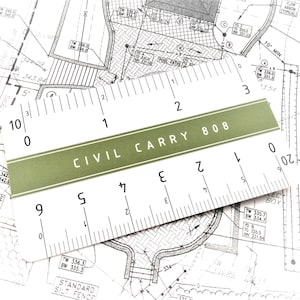Civil Engineer Scale: Wallet Carry mini Engineering Ruler
