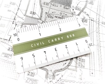 Civil Engineer Scale: Wallet Carry Handheld Engineering Ruler