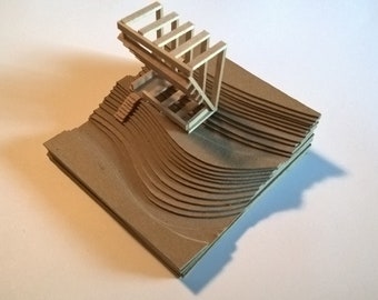 Conceptual Architectural Topographic Model Hand Crafted and Custom Made by ARCHITECT