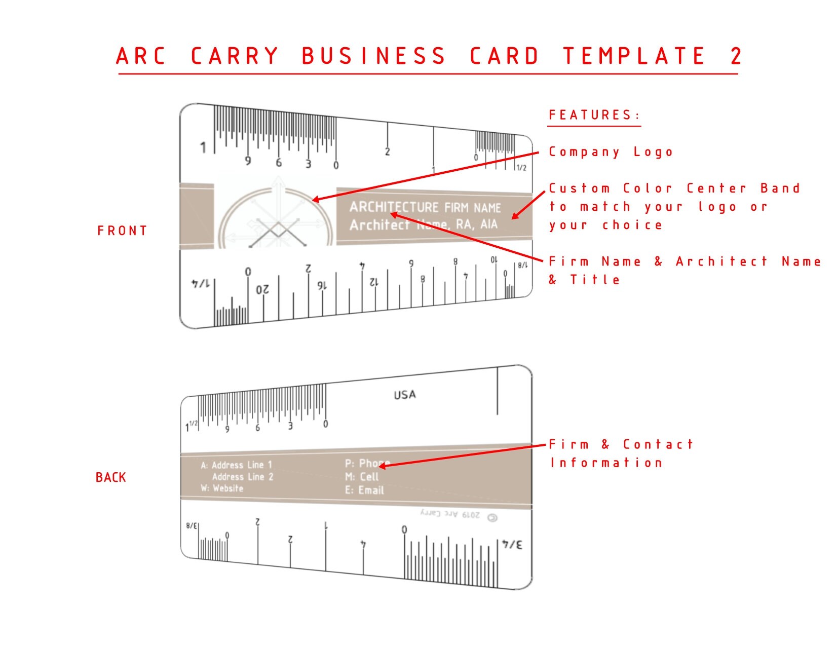 Architecture Scale Business Cards Mini Architect Scale