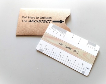 Architect Scale Ruler Gift + Personalized Envelope