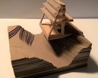 Conceptual Architectural Topographic Model Hand Crafted and Custom Made by ARCHITECT