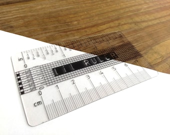 Little Pocket Ruler: Clear 3 inch Wallet Ruler Includes Inches & Centimeters