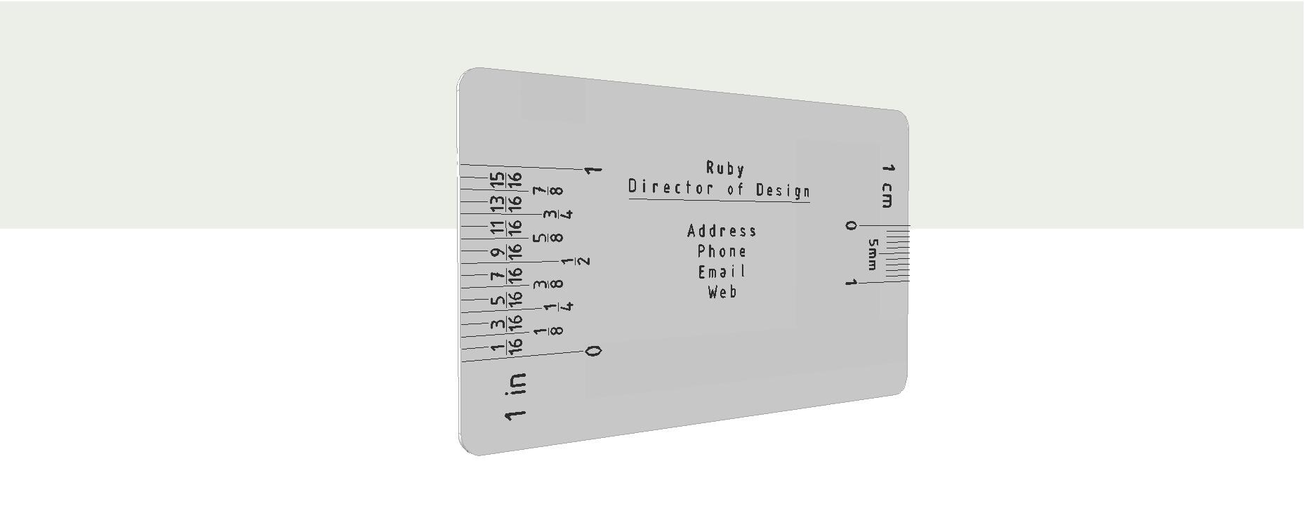 Ruler Business Cards: Includes Personalized Company Information + LOGO ...