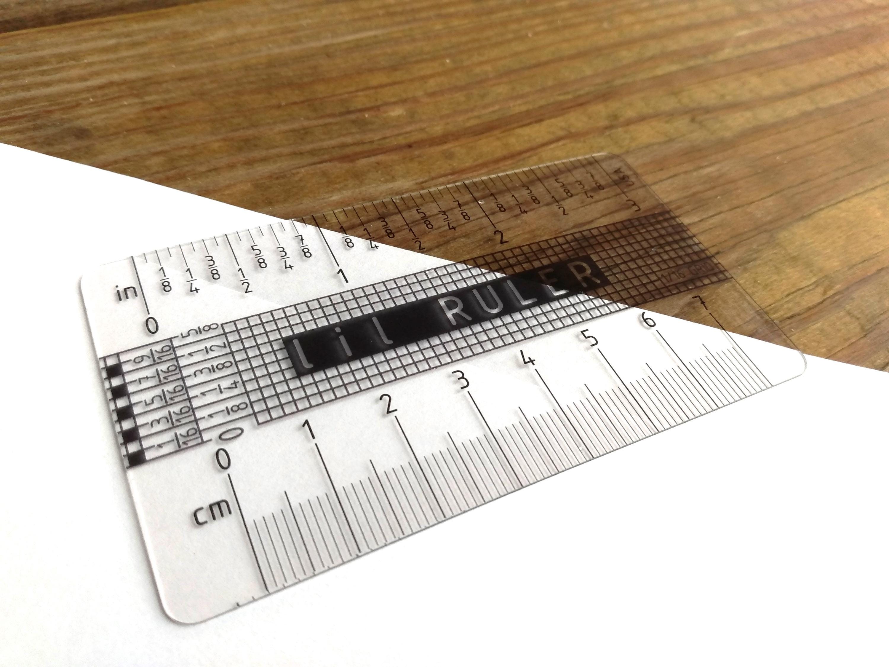 Wallet Ruler Times Table Wallet Sized Ruler: Clear Vinyl Measuring Tool (inches/centimeters) - Etsy