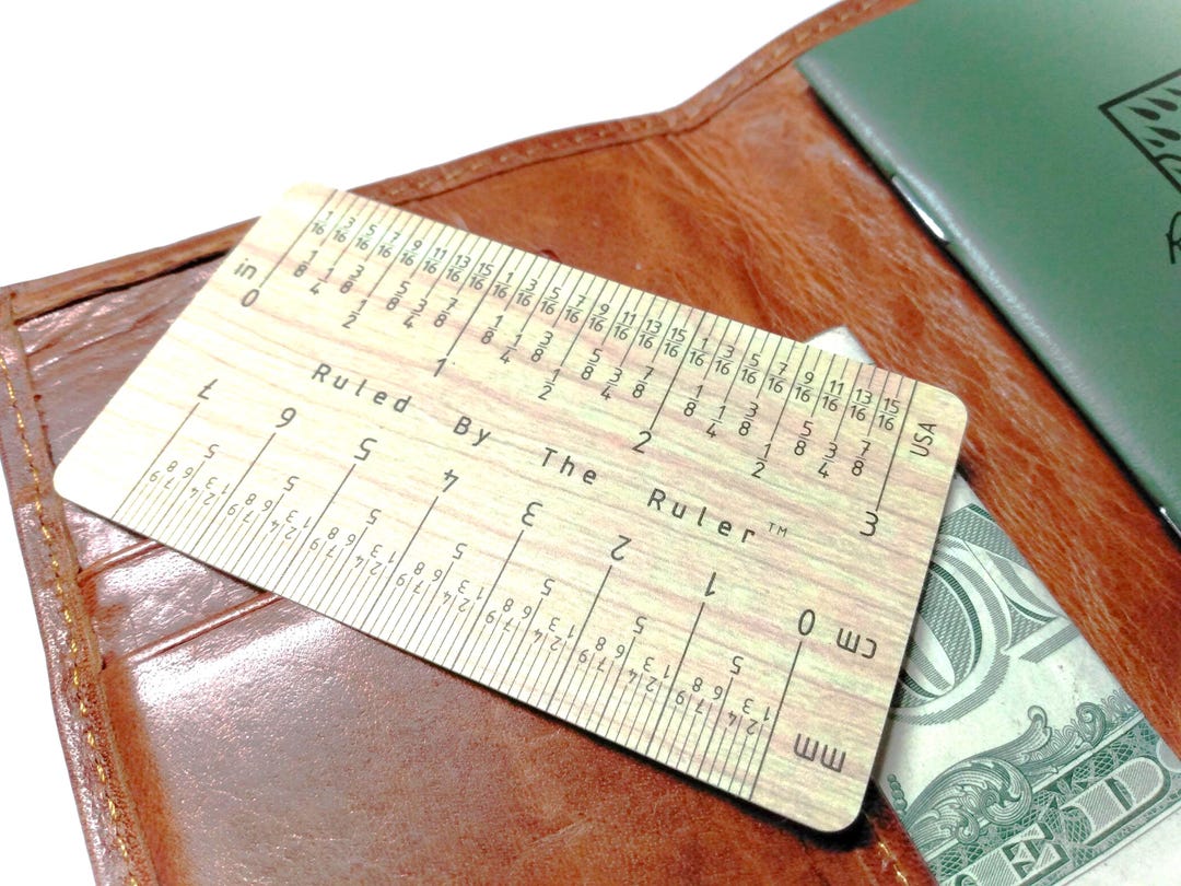 3 Incheson Ruler Double Sided 3 Inch Wood Grain Design Vinyl Ruler Includes Inches ...