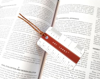 Architect & Designer Bookmark: Multi Functional Novelty Architect Scale with Leather Tassel