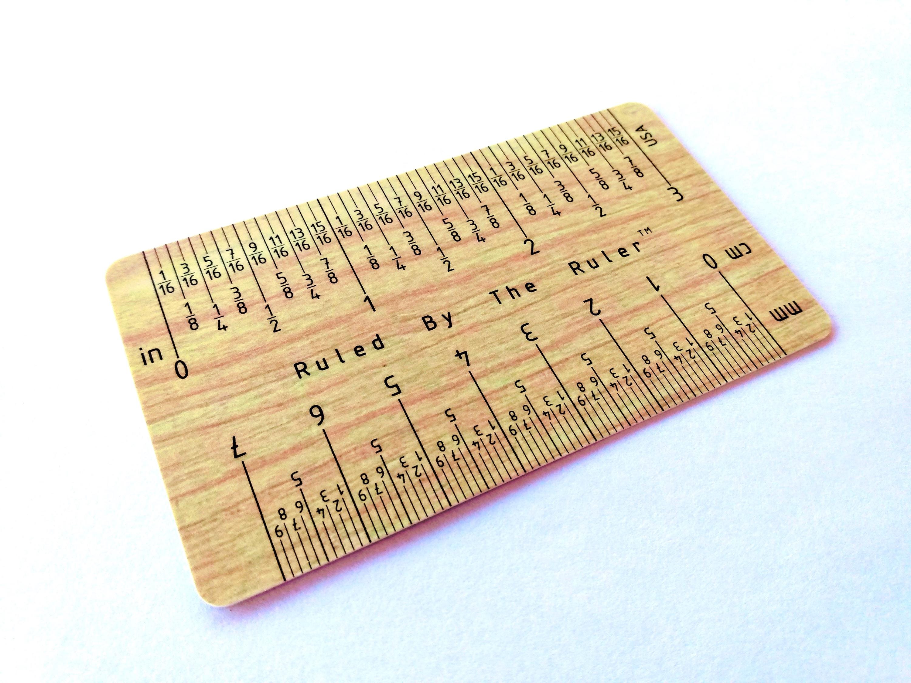 Picture Day Ruler Every Day Carry Ruler: THREE Inch Wallet & Pocket Ruler, Double Sided ...