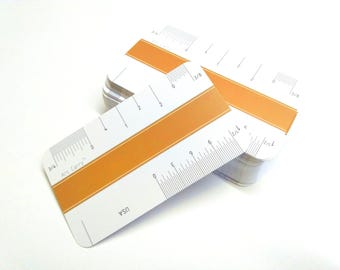 Architect & Interior Designer Scale Plastic Business Cards: Customizable Mini Ruler Cards, Quantity of 250