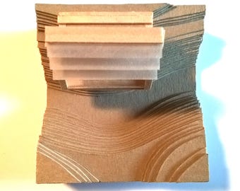 Vintage Architectural Topographic Model Hand Crafted by Architectural Office