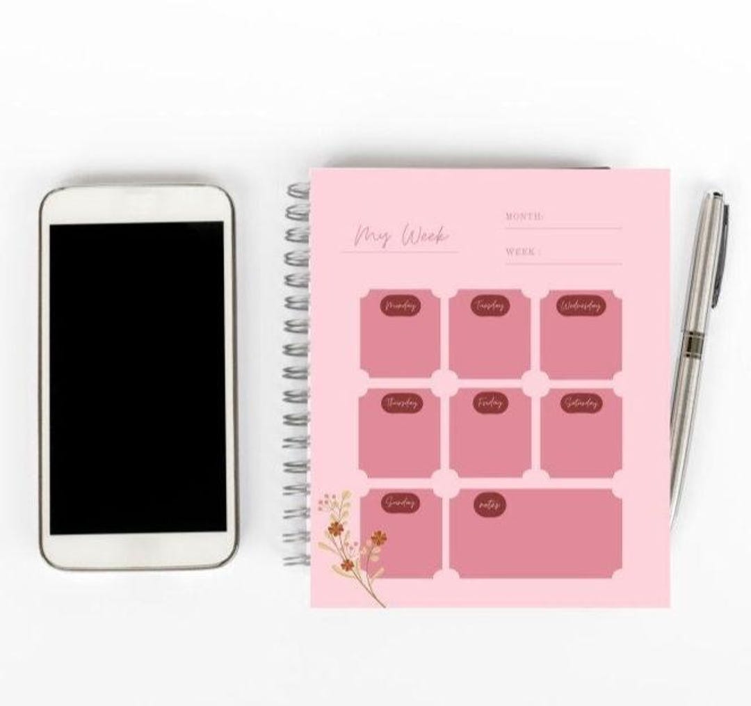 Weekly Planner - Undated - Digital Printable - Etsy