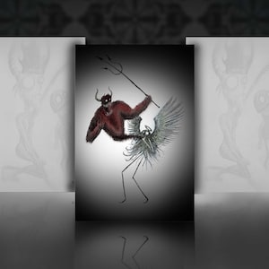 8 PACK! Devil inside postcards - Halloween - Gothic - Gift - Friend - Art print - set of cards -witchy