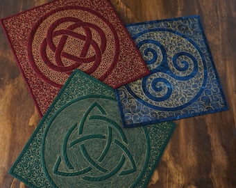 Trzy wzory gobelinów celtyckich