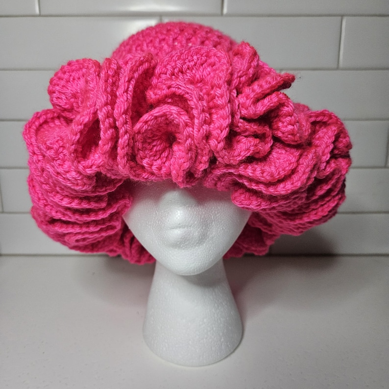 Handmade Crochet Ruffle Bucket Hat - Fashion Accessory - Etsy