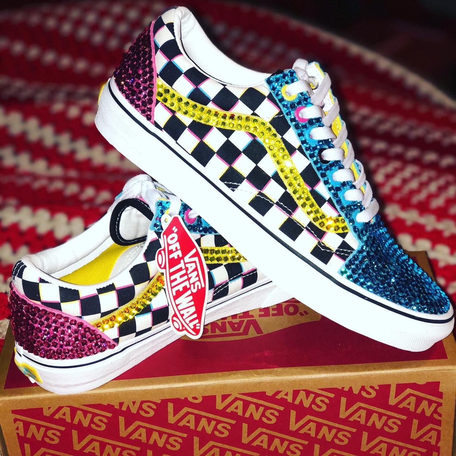 Vans Skool Rhinestone Custom Bling Rhinestone Vans Sneakers Shoes - Etsy