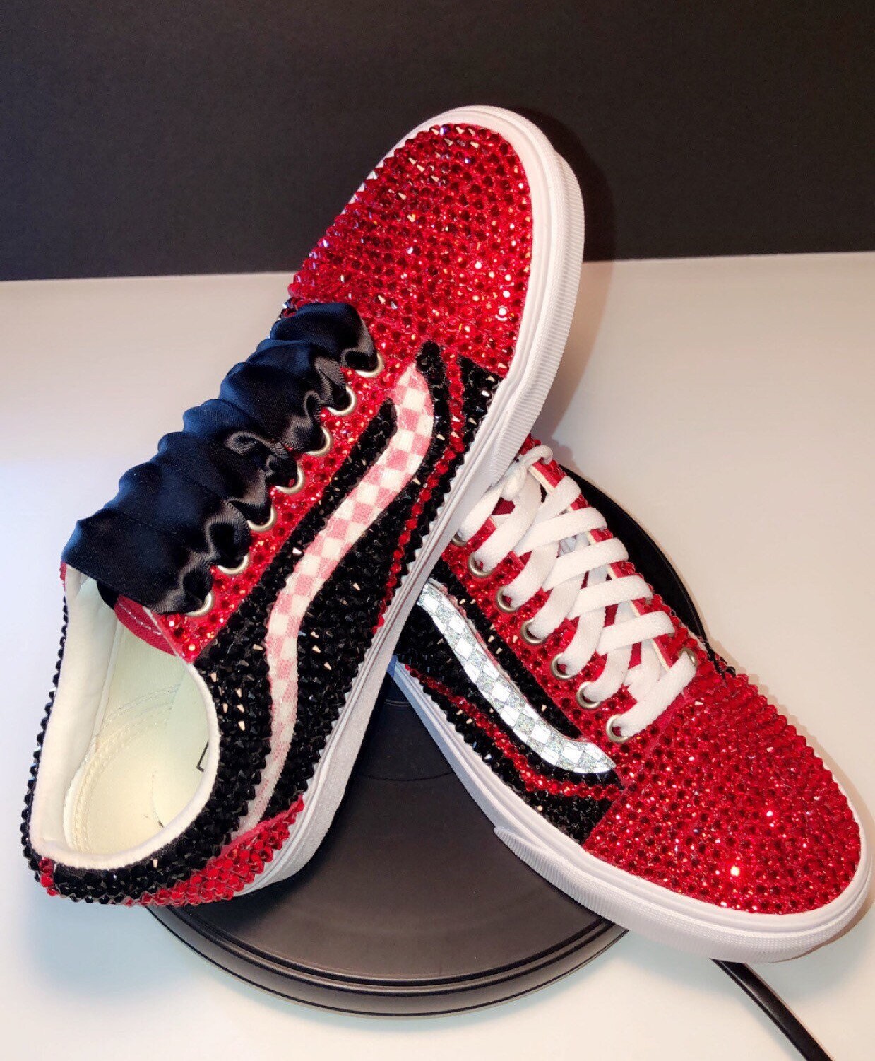 Vans Skool Rhinestone Custom Bling Rhinestone Vans Sneakers Shoes - Etsy
