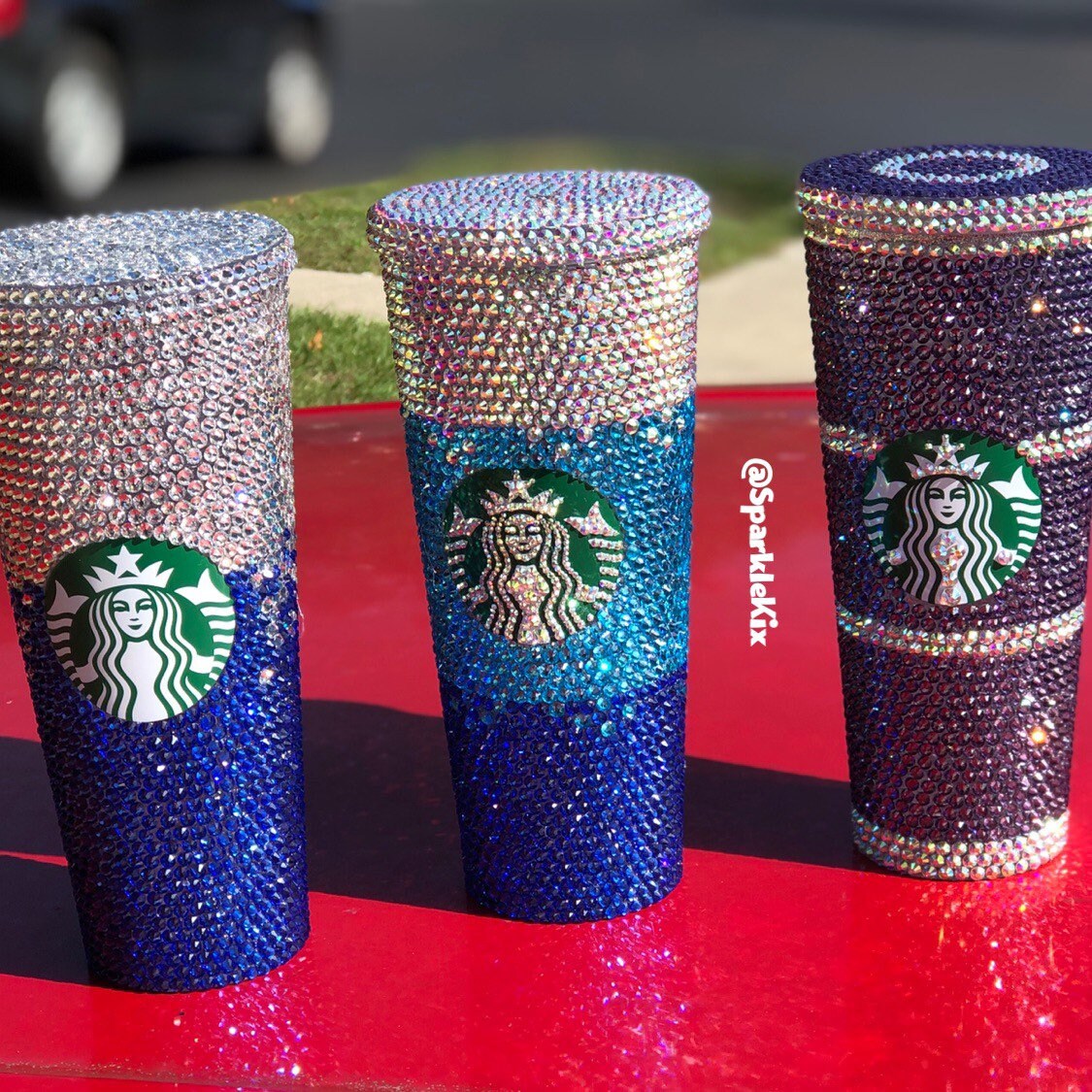 Custom Bling Rhinestone and Pearl Starbucks Tumbler Etsy