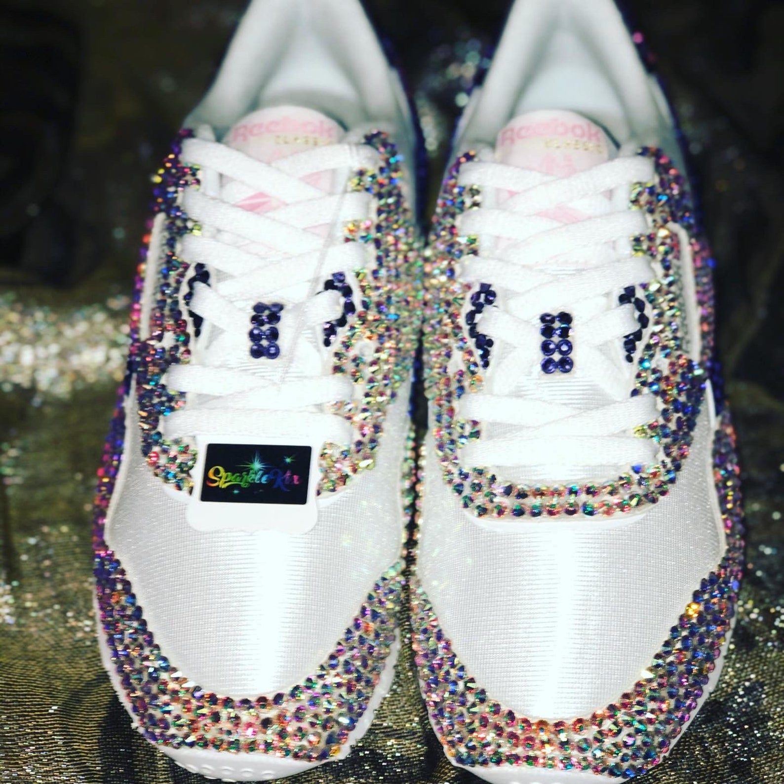 The Diamond Reebok Custom Bling Rhinestone Sneakers Shoes | Etsy