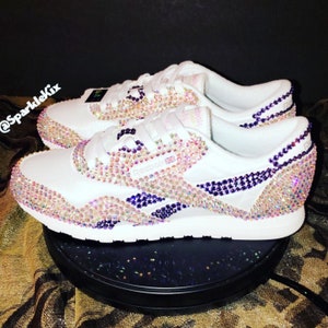 The diamond Reebok Custom Bling Rhinestone Sneakers Shoes - Etsy