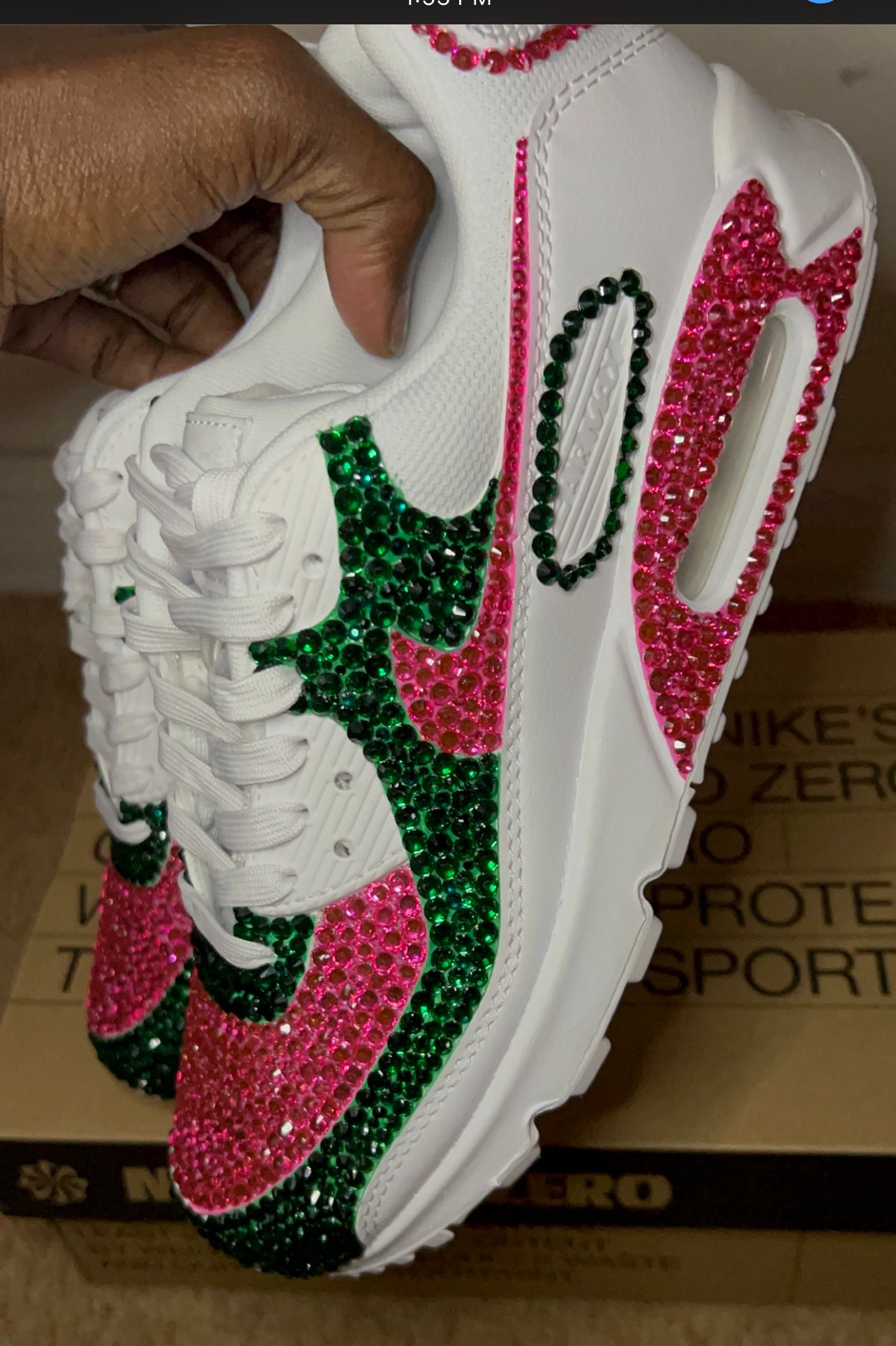 Beroep Feodaal Literaire kunsten Custom Bling Rhinestone Air Max Sneakers Shoes - Etsy Israel