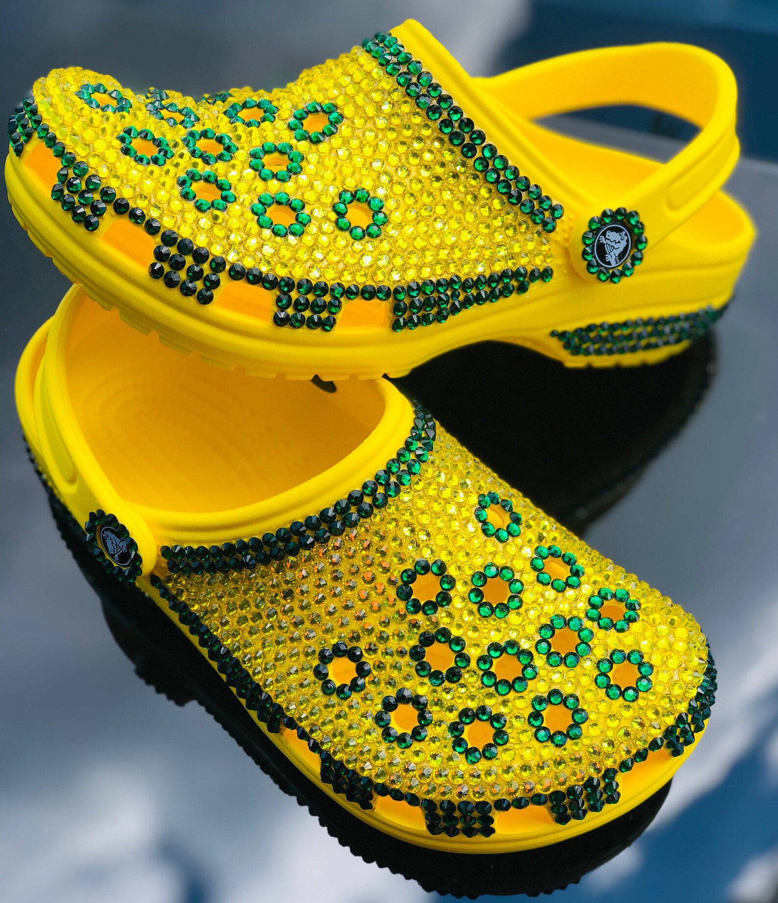 Custom Bling Rhinestone Crocs Shoes Etsy