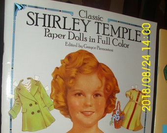 Dover  Classic Shirley Temple Paper Dolls in Full Color   Grayce Piemontesi  1986  Extra Large Size Doll  2nd doll normal size