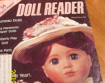 Vintage Doll Magazine  DOLL READER  Jumeau Dolls  Rita Hayworth Paper Dolls Make Paris Fashions  February 1989