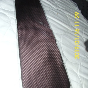 Woven 100% Silk Neck Tie - Solid Chocolate Brown