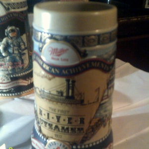 Miller High Life &quot;Great American Achievements&quot; Fourth In Series &quot;The First River Steamer 1807 &quot; 1855-1989 171792  Carolina Collection