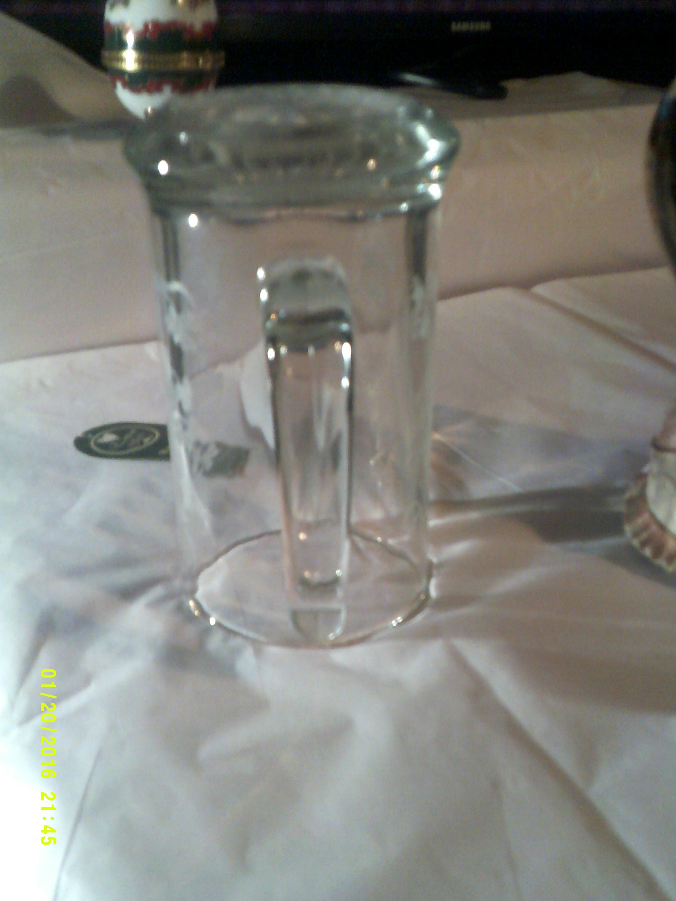 Eamon Glass Hand Cut in Dublin Ireland Shamrock Harp Mug Etsy