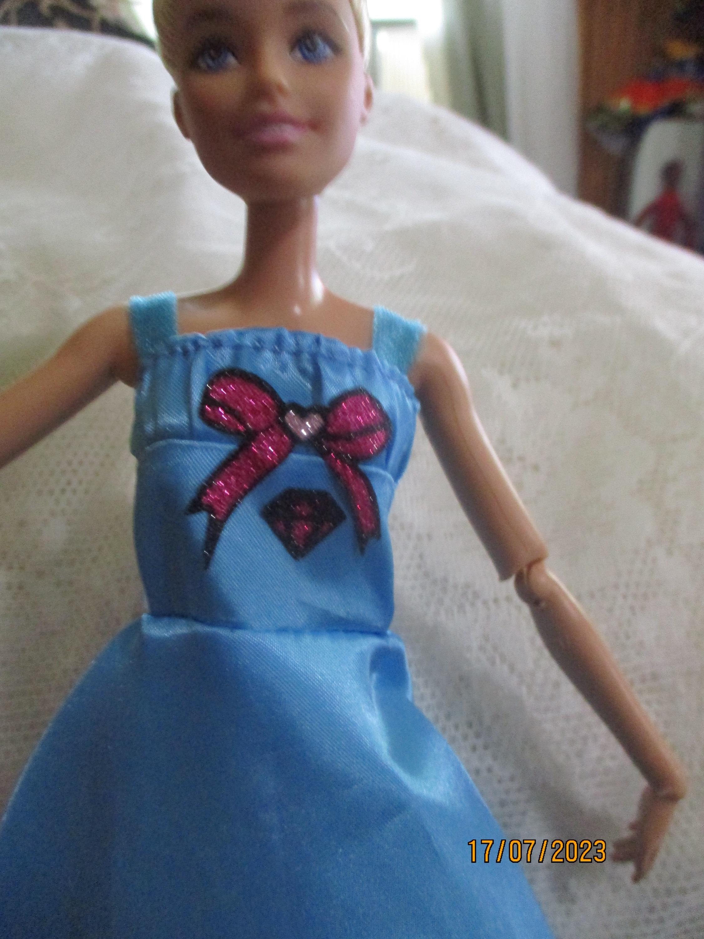 barbie 2023 blue dress 2023 Blue Stripes Halter Dress Halloween Carnival Suit Cosplay Costume